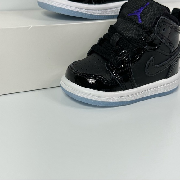 NIKE 1 MID SE TD SPACE JAM INFANTS BABY TODDLER SHOES SIZE 2C ICY BLUE SOLE NEW - Picture 5 of 10